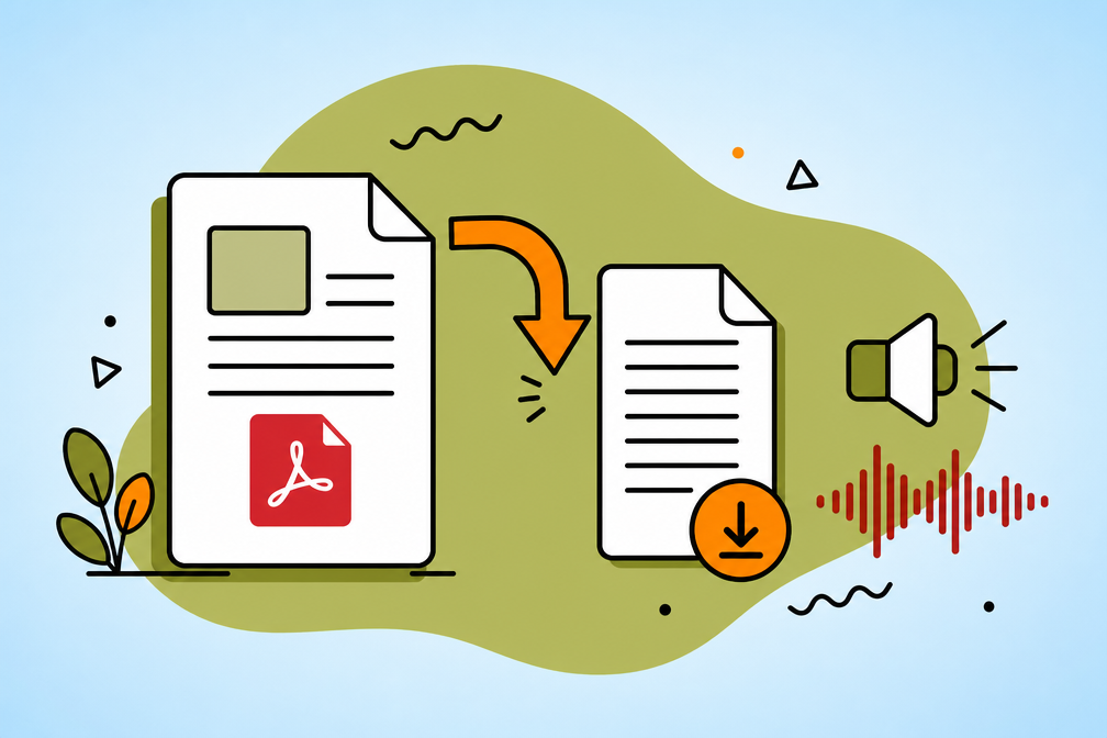 Extracting and downloading the text from a PDF document