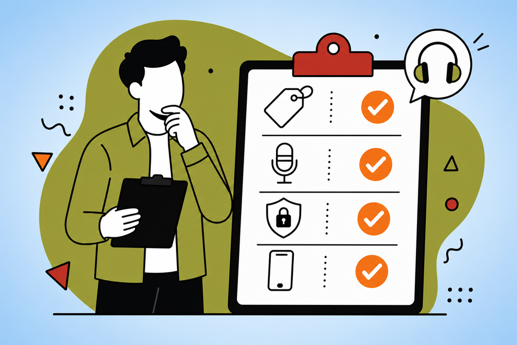 A checklist of what to look for in a free PDF to audiobook AI tool
